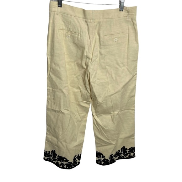 NWT Weekend Max Mara Size 12 Zulia Floral Hem High Rise Cropped Wide Leg Pant - Picture 2 of 4